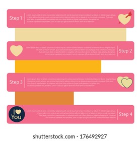 love step by step infographics