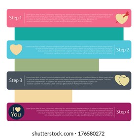 love step by step infographics