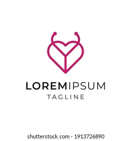Lieblings-Stethoscope-Logo, Vektorgrafik von modernen, einfachen Designkombinationen