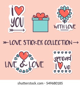 love sticker collection
