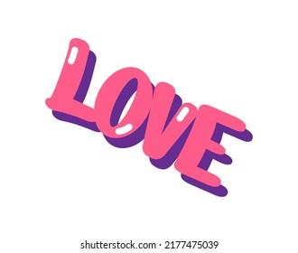 Love sticker icon. Vector illustration