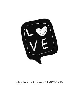 Love sticker icon vector illustration