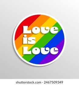 love is love sticker for pride month