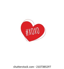 Love sticker. Valentine icon with heart