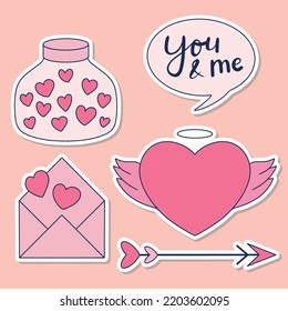 Love Stickers Pack Illustration Clipart