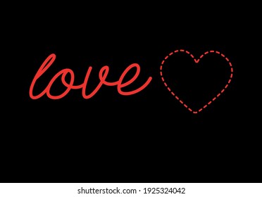 Love stitch embroidery design vector,mug,t shirt,phone case fashion slogan style spring summer sticker 
