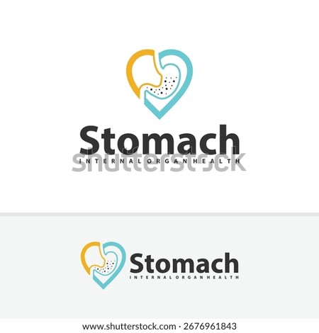 Love Stomach logo vector. Simple vector logo design for medical human health.