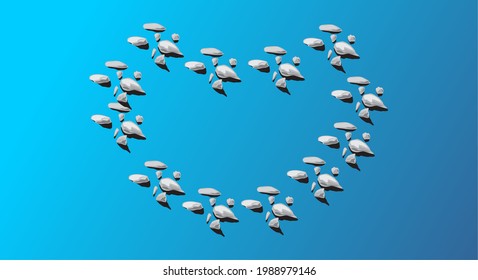 Love from stone vector design for background.