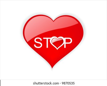 love stop sign vector illustration, romance banned