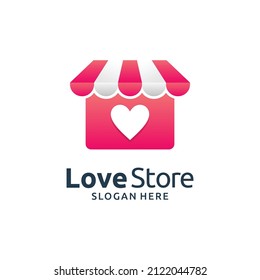 Love Store Logo Design Template