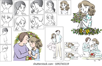 love story comic set