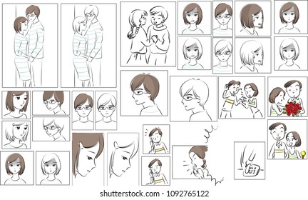 love story comic set