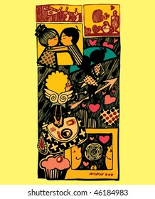 Love Story Comix (vector)