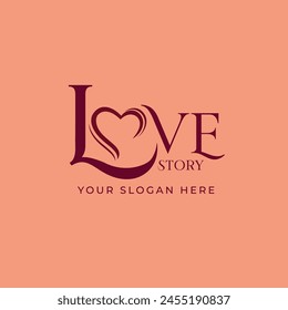 Love Story Logo EPS Vector Design