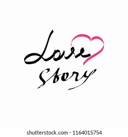 A love story, a picture of a heart. Vector illustration for printing on t-shirts.