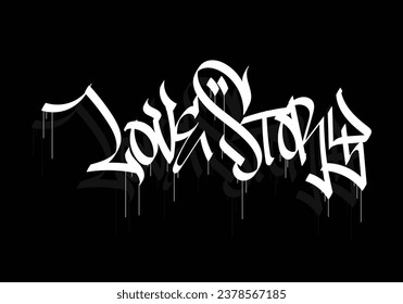 LOVE STORY word graffiti tag style