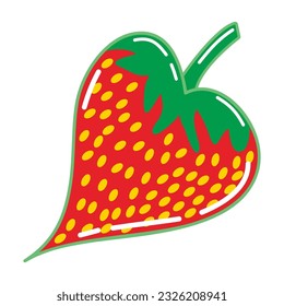Love Strawberry Patch V82 Patch Streetwear, Urban, Luxury, Modern Design Patch Commercial Use.