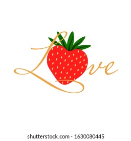 Love Strawberry, Shirt design for Women  Valentines day