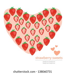 love strawberry vector illustration