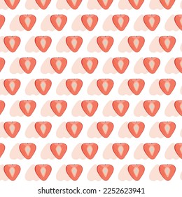 Love Strewberry pattern. Design for curtain, wrap paper,curtain, cushion, digital Tshirt print. Fashion, surface pattern. Vintage, Restro decoration. Ikat Heart Valentine Love color. Scrapbook, scarf.