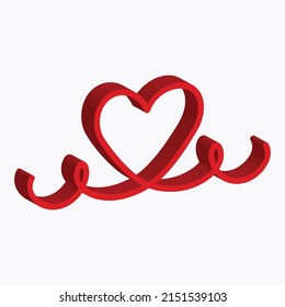 Love stroke vector design illustration.