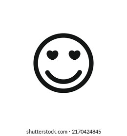 Love struck face icon vector illustration