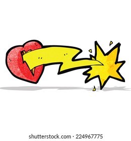 caricatura de amor de corazón golpeado