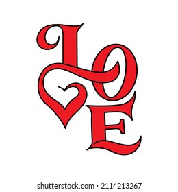 LOVE diseño de moda vectorial de letras estilizadas vectores de camisetas 