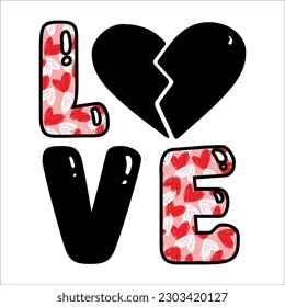 Love sublimation design 4 color