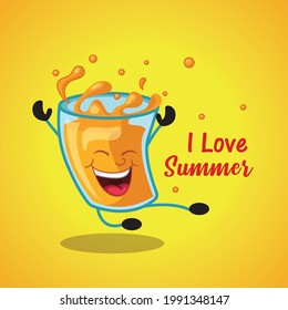 Me encanta la plantilla de diseño de pancartas de verano.