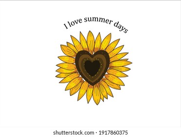 ı love summer days lettering hand drawn vector art sun flower lettering hand drawn vector art sunflower keep life simple sunflower positive quote stationery