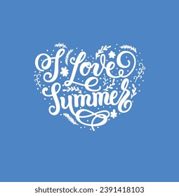 I love summer graphic, graphic for tshirt, kids, women clothing graphic