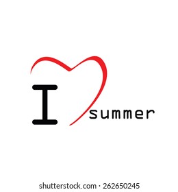 love summer icon vector