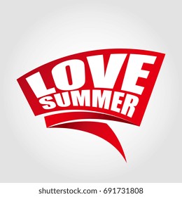 Love summer labels banners
