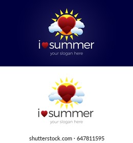 I love Summer. Logo template for your business