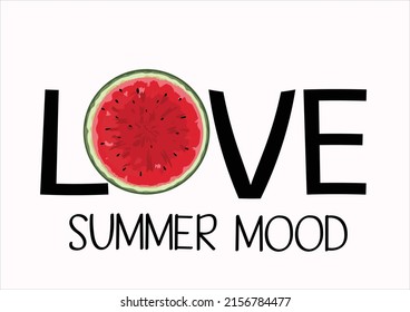 love summer mood hand drawn design