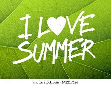 I Love Summer Poster, Vector