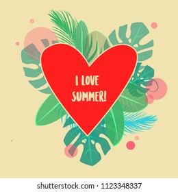 I love summer tropic poster