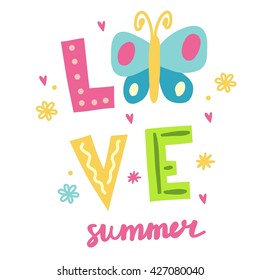 Love Summer Vector print