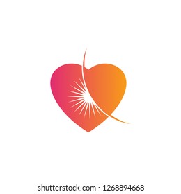 Love Sun Creative logo concepts, abstract colorful icons, elements and symbols, template - Vector