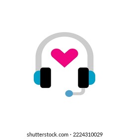 Love Support icon flat style design. Love Support vector illustration. isolated on white background.