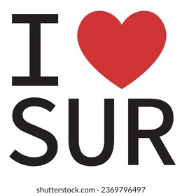 I love Suriname typography vector