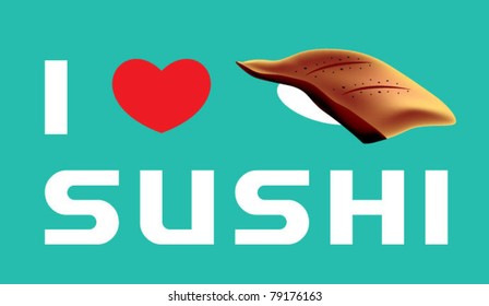 i love sushi graphic