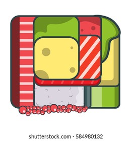 love sushi,east kitchen, sushi pattern,vector image, flat design