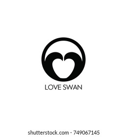 love swan vector logo