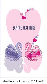 love  swans card