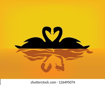 Love Swans vector