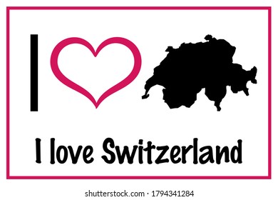 Amo Suiza silueta de mapas vectoriales aislados