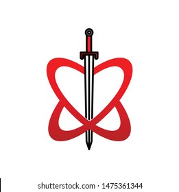 love sword icon design vector