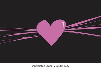 Love symbol among web illustrtion design
